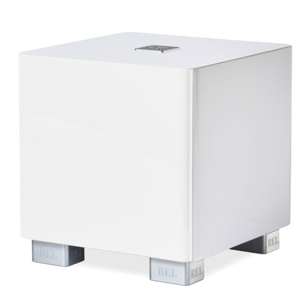 REL T/5x compact subwoofer in white finish