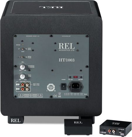 REL HT/1003 home theatre subwoofer rear view