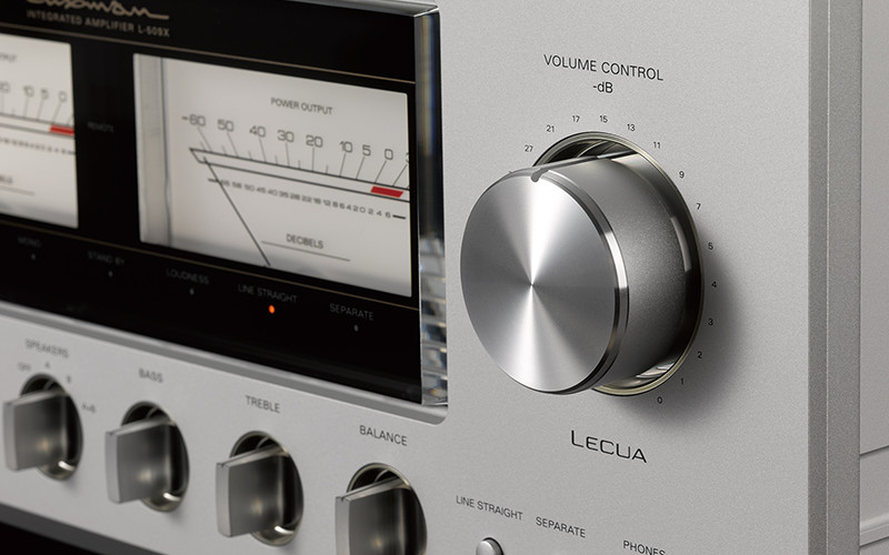 luxman 509x front panel lecua detail luxman 509x front panel lecua detail